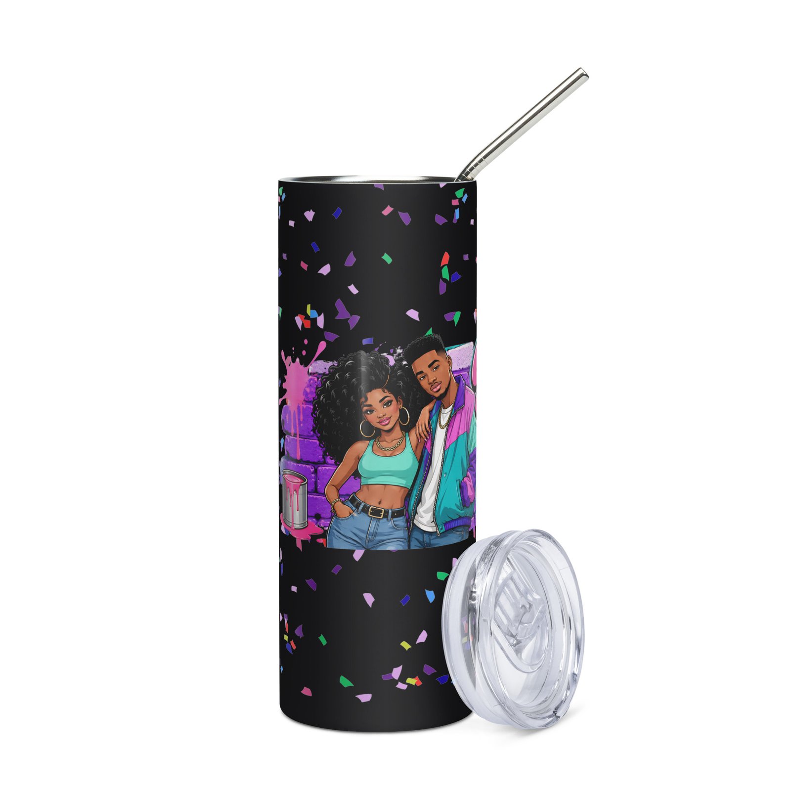 stainless-steel-tumbler-black-right-6a4afa3a90f57 90’s Love Just Hit Different Stainless Steel Tumbler - Image 7