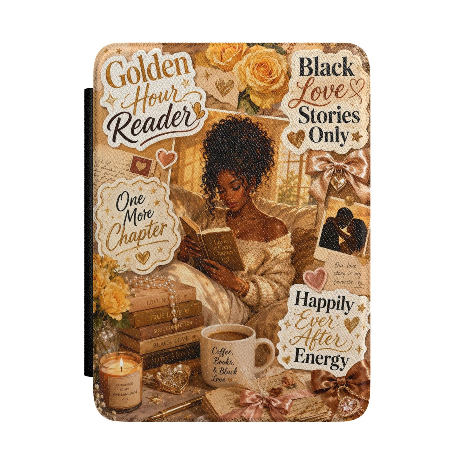 1059149176755987302_2048.jpeg Golden Hour Reader E-Reader Case | Black Love Stories Case