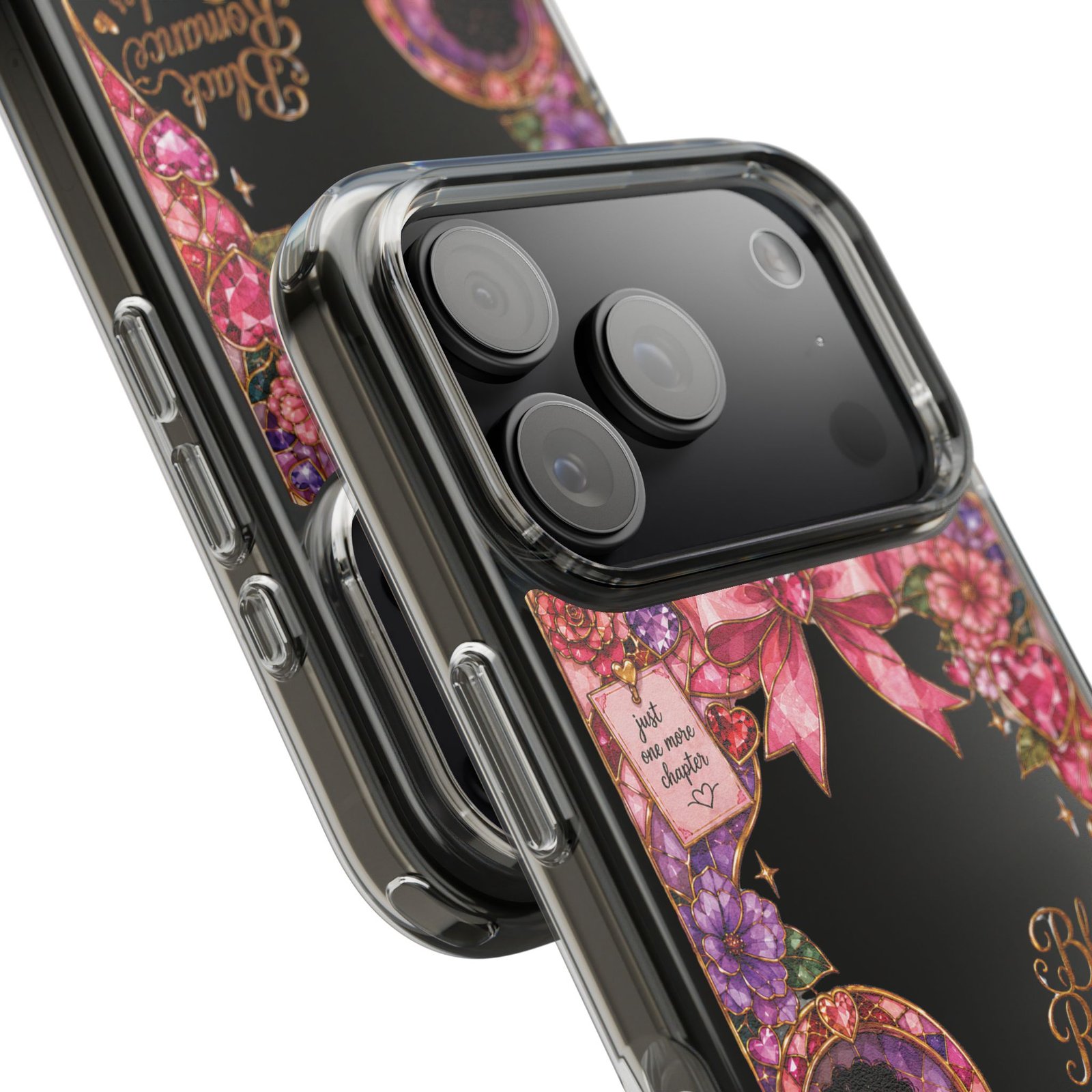 1167873741708797465_2048.jpeg Black Romance Reader Playful Stained Glass Clear Phone Case - Image 10