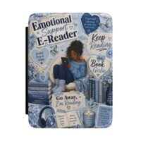 Emotional Support E-Reader Kindle Case | Blue Cozy Book Girlie Case