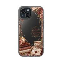 Black Romance Reader Classic Stained Glass Clear Phone Case