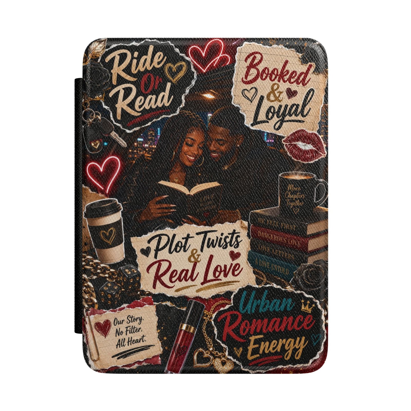 7128156394091399512_2048.jpeg City Love Plot Twist E-Reader Case | Urban Fiction Couple Case