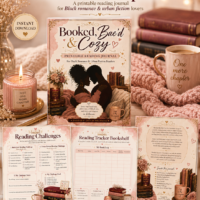 Booked, Bae’d & Cozy Printable Reading Journal for Black Romance & Urban Fiction Readers