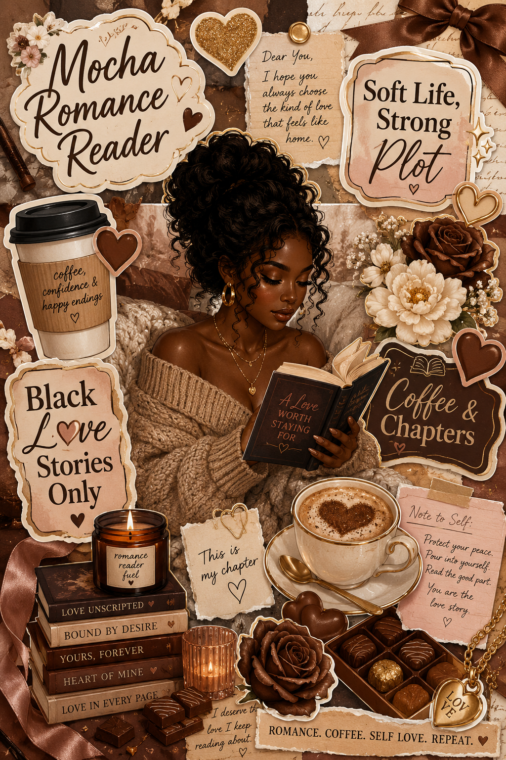 ChatGPT Image May 25, 2026, 01_30_30 PM Mocha Romance Reader Kindle Case | Black Romance E-Reader Case - Image 4