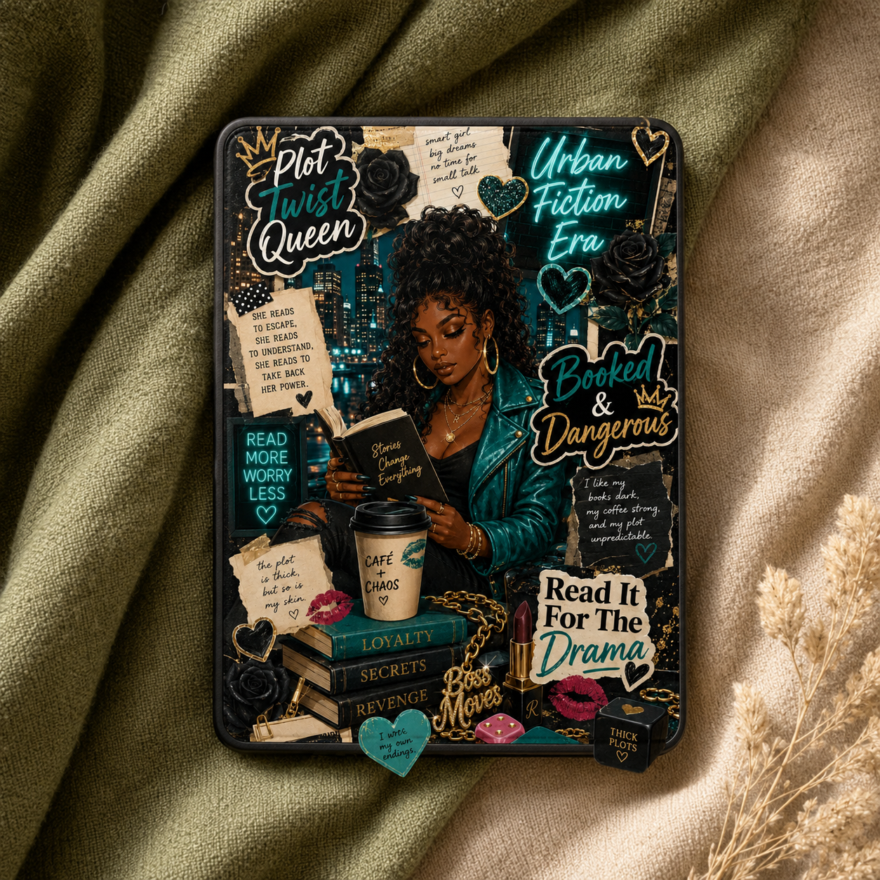 ChatGPT Image May 27, 2026, 06_09_17 PM Urban Fiction Era Kindle Case | Plot Twist Queen E-Reader Case - Image 4