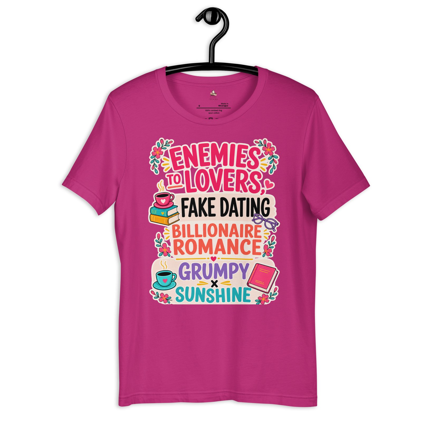unisex-staple-t-shirt-berry-front-6a3ada2f4912e.jpg Romance Trope Lover Graphic Tee - Image 10