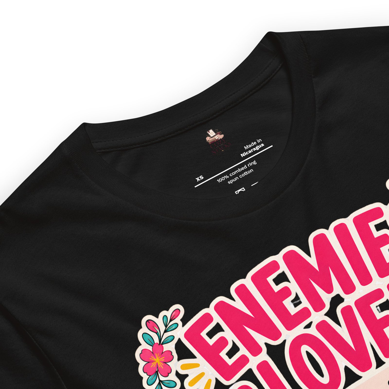 unisex-staple-t-shirt-black-product-details-6a49b1154fe75 Romance Trope Lover Graphic Tee - Image 2
