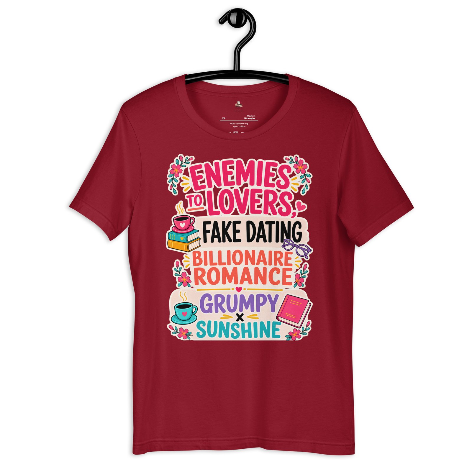 unisex-staple-t-shirt-cardinal-front-6a3ada2f3765d.jpg Romance Trope Lover Graphic Tee - Image 6