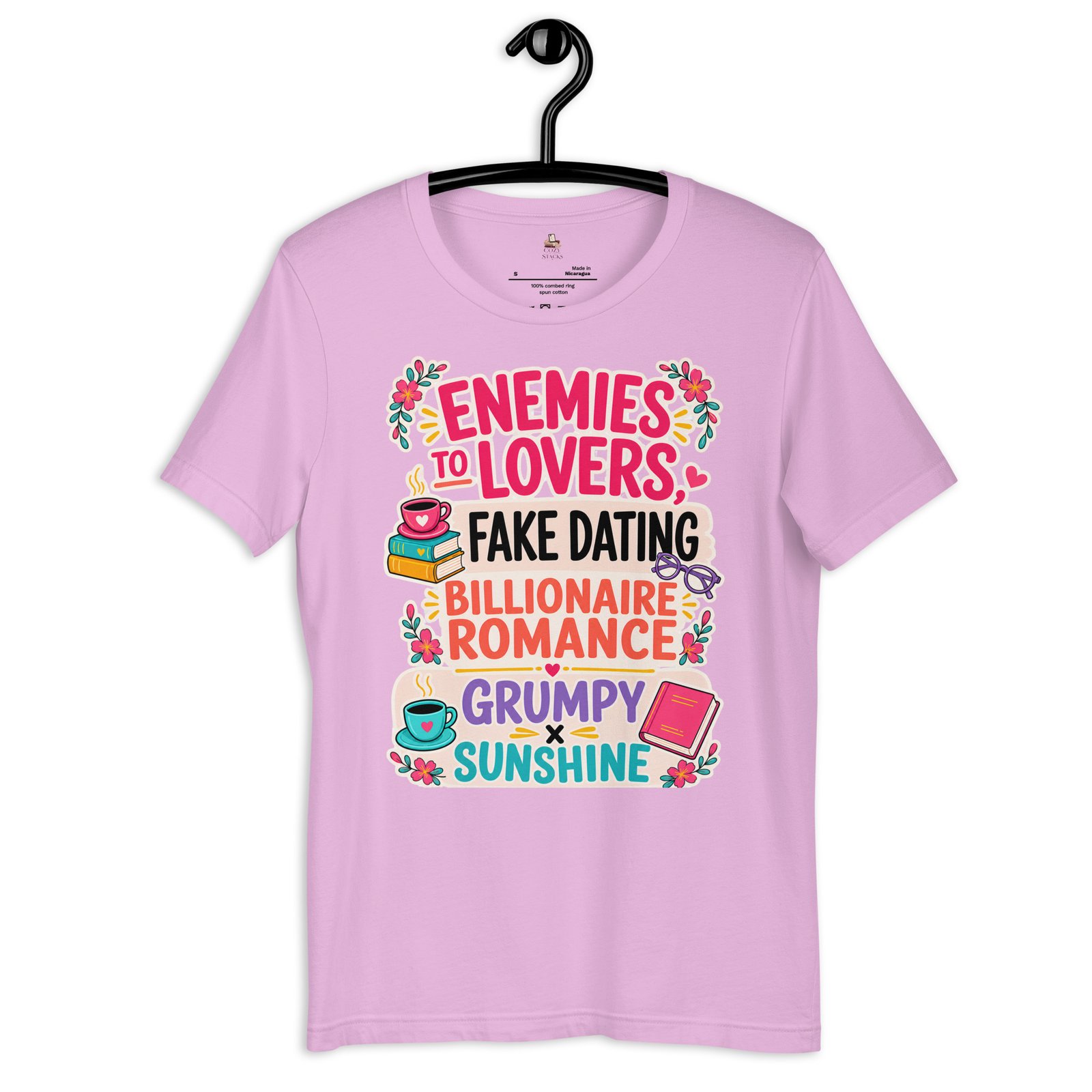 unisex-staple-t-shirt-lilac-front-6a3ada2fc4a30.jpg Romance Trope Lover Graphic Tee - Image 17