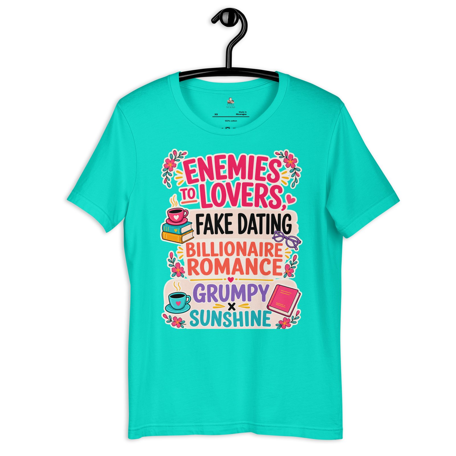unisex-staple-t-shirt-teal-front-6a3ada2f8206b.jpg Romance Trope Lover Graphic Tee - Image 14