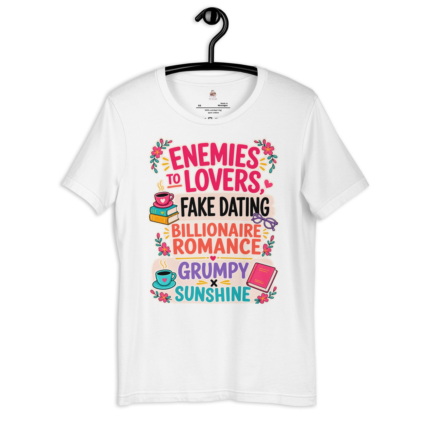unisex-staple-t-shirt-white-front-6a3ada301b5be.jpg Romance Trope Lover Graphic Tee - Image 19