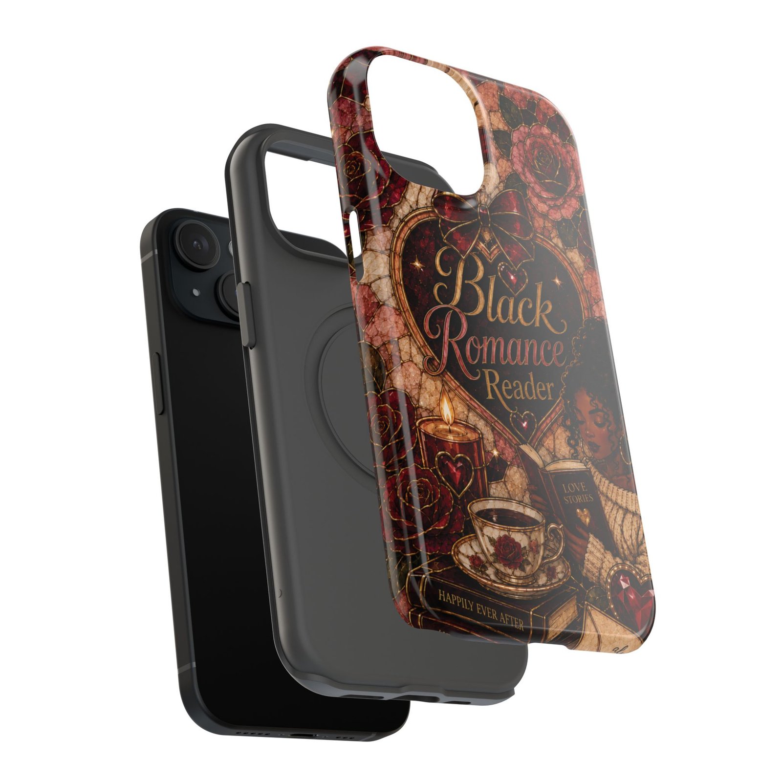 74274112092242085_2048.jpeg Black Romance Reader Classic Stained Glass Solid Phone Case - Image 4