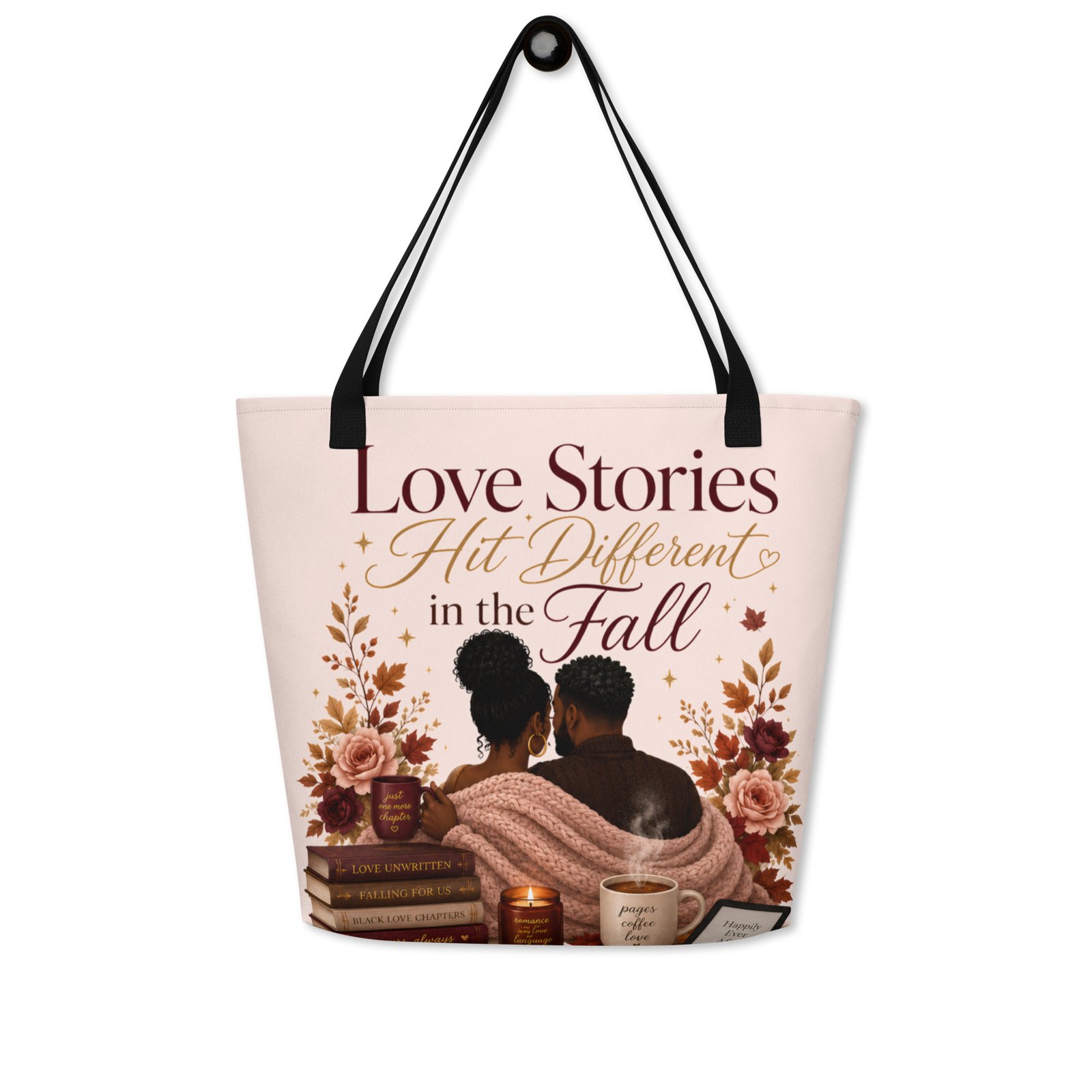 all-over-print-large-tote-bag-w-pocket-black-front-6a48778c38d76.jpg Love Stories Hit Different in the Fall Tote Bag