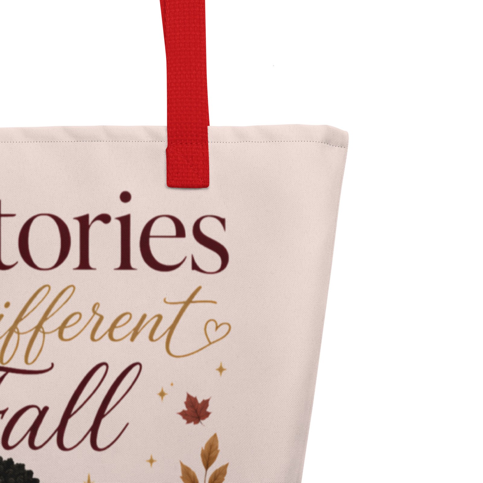 all-over-print-large-tote-bag-w-pocket-red-product-details-6a49a9759fd3e Love Stories Hit Different in the Fall Tote Bag - Image 9